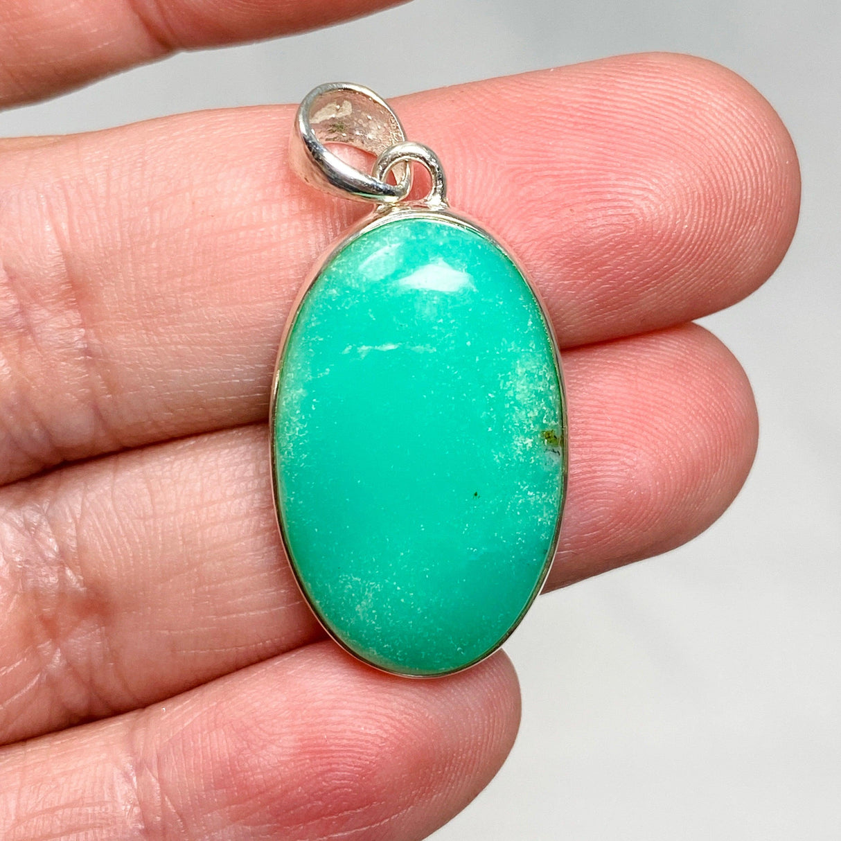 Chrysoprase Oval Pendant KPGJ4456 - Nature's Magick