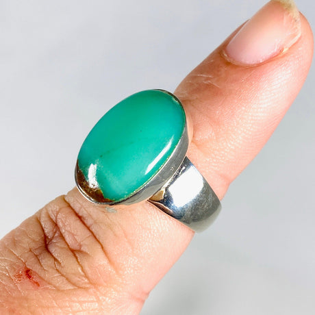 Chrysoprase oval ring s.7 KRGJ2943 - Nature's Magick