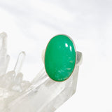 Chrysoprase Oval Ring Size 7 KRGJ3240 - Nature's Magick