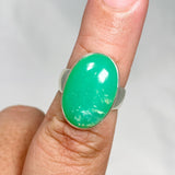 Chrysoprase Oval Ring Size 7 KRGJ3240 - Nature's Magick