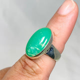 Chrysoprase Oval Ring Size 7 KRGJ3240 - Nature's Magick