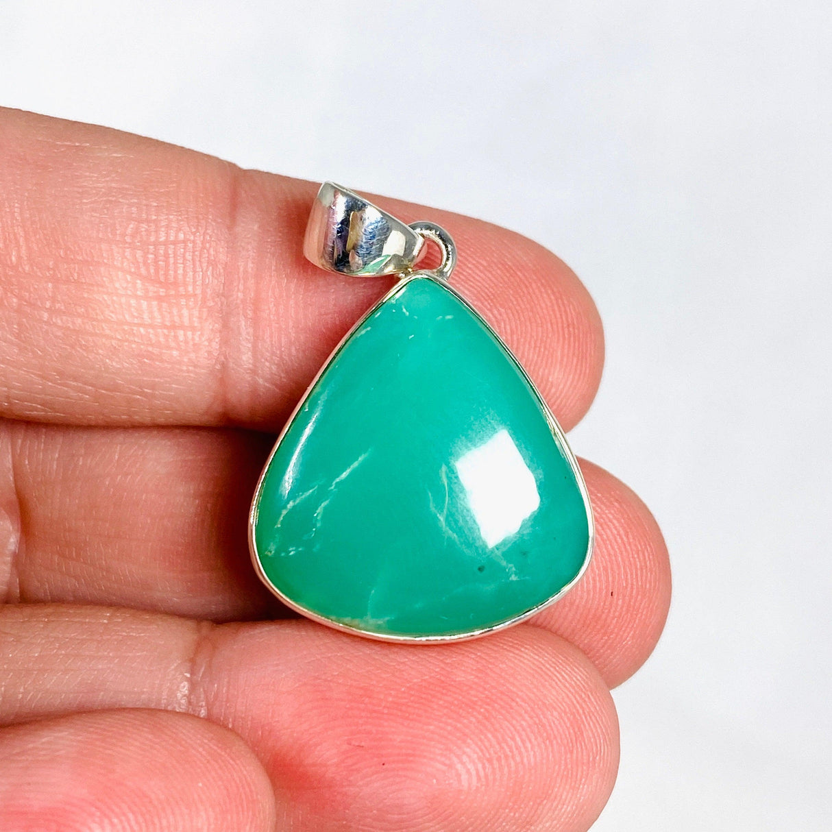 Chrysoprase teardrop pendant KPGJ3922 - Nature's Magick