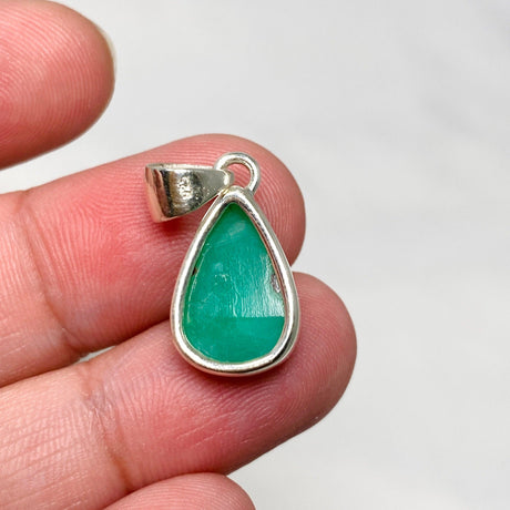 Chrysoprase Teardrop Pendant KPGJ4459 - Nature's Magick