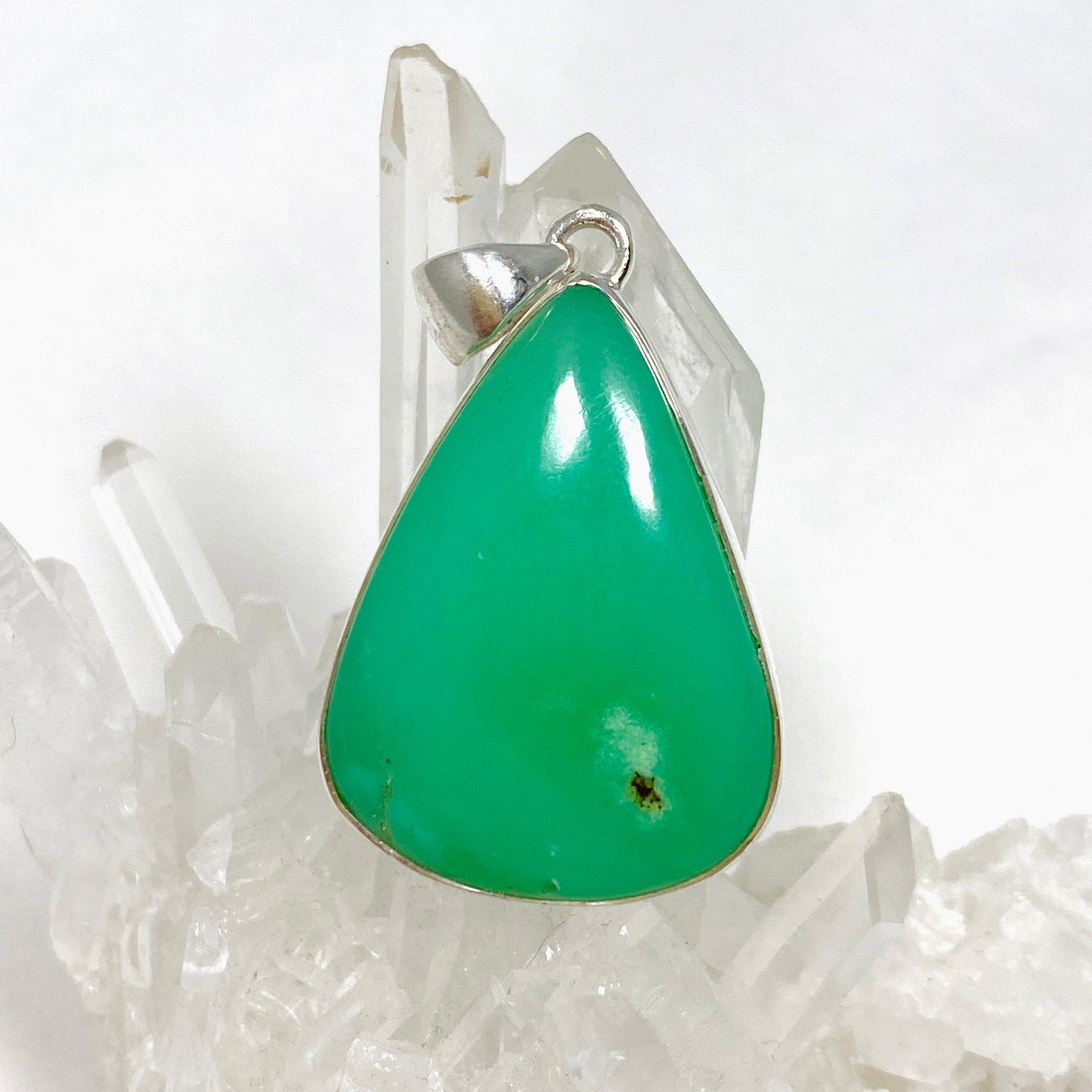 Chrysoprase Teardrop Pendant KPGJ4461 - Nature's Magick