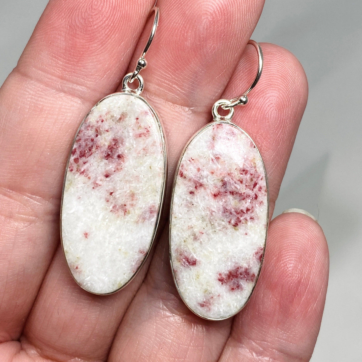 Cinnabar Oval Earrings KEGJ1466 - Nature's Magick