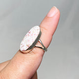 Cinnabar Oval Split Band Ring Size 8 KRGJ3174 - Nature's Magick