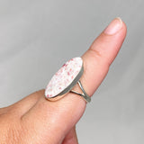 Cinnabar Oval Split Band Ring Size 9 KRGJ3173 - Nature's Magick