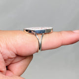 Cinnabar Oval Split Band Ring Size 9 KRGJ3173 - Nature's Magick