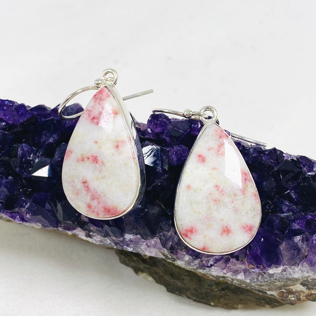 Cinnabar Teardrop Earrings KEGJ1424 - Nature's Magick