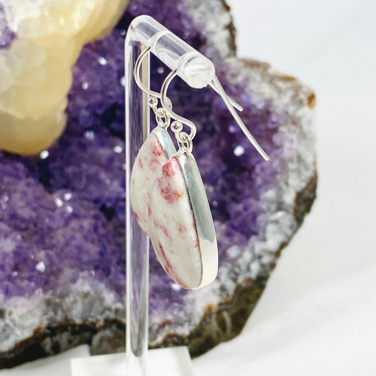 Cinnabar Teardrop Earrings KEGJ1424 - Nature's Magick