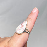 Cinnabar Teardrop Split Band Ring Size 9 KRGJ3175 - Nature's Magick