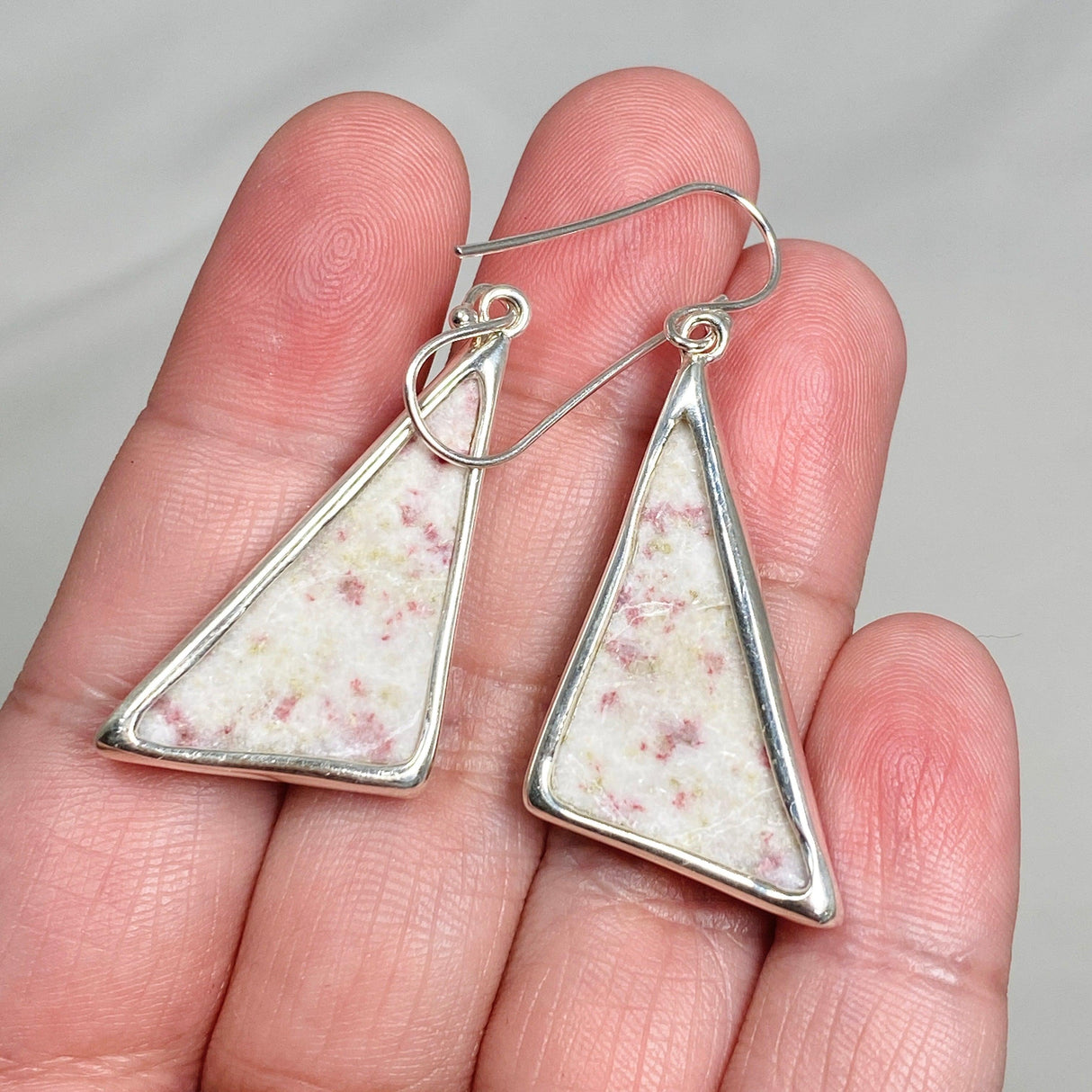 Cinnabar Triangle Earrings KEGJ1469 - Nature's Magick