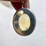 Citrine faceted oval filagree pendant KPGJ3642 - Nature's Magick