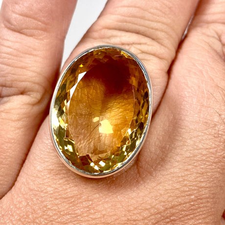 Citrine faceted oval ring s.11 KRGJ2835 - Nature's Magick