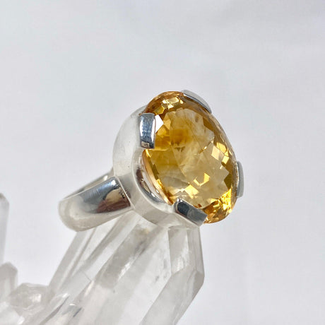 Citrine faceted oval ring s.7 KRGJ2831 - Nature's Magick