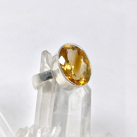 Citrine faceted oval ring s.9 KRGJ2832 - Nature's Magick