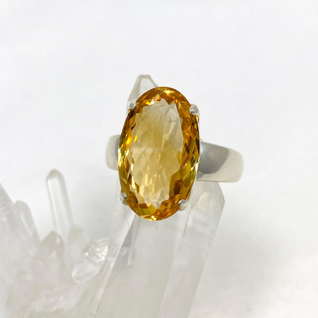 Citrine Faceted Oval Ring Size 11 PRGJ426 - Nature's Magick