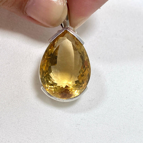 Citrine faceted teardrop pendant KPGJ3643 - Nature's Magick