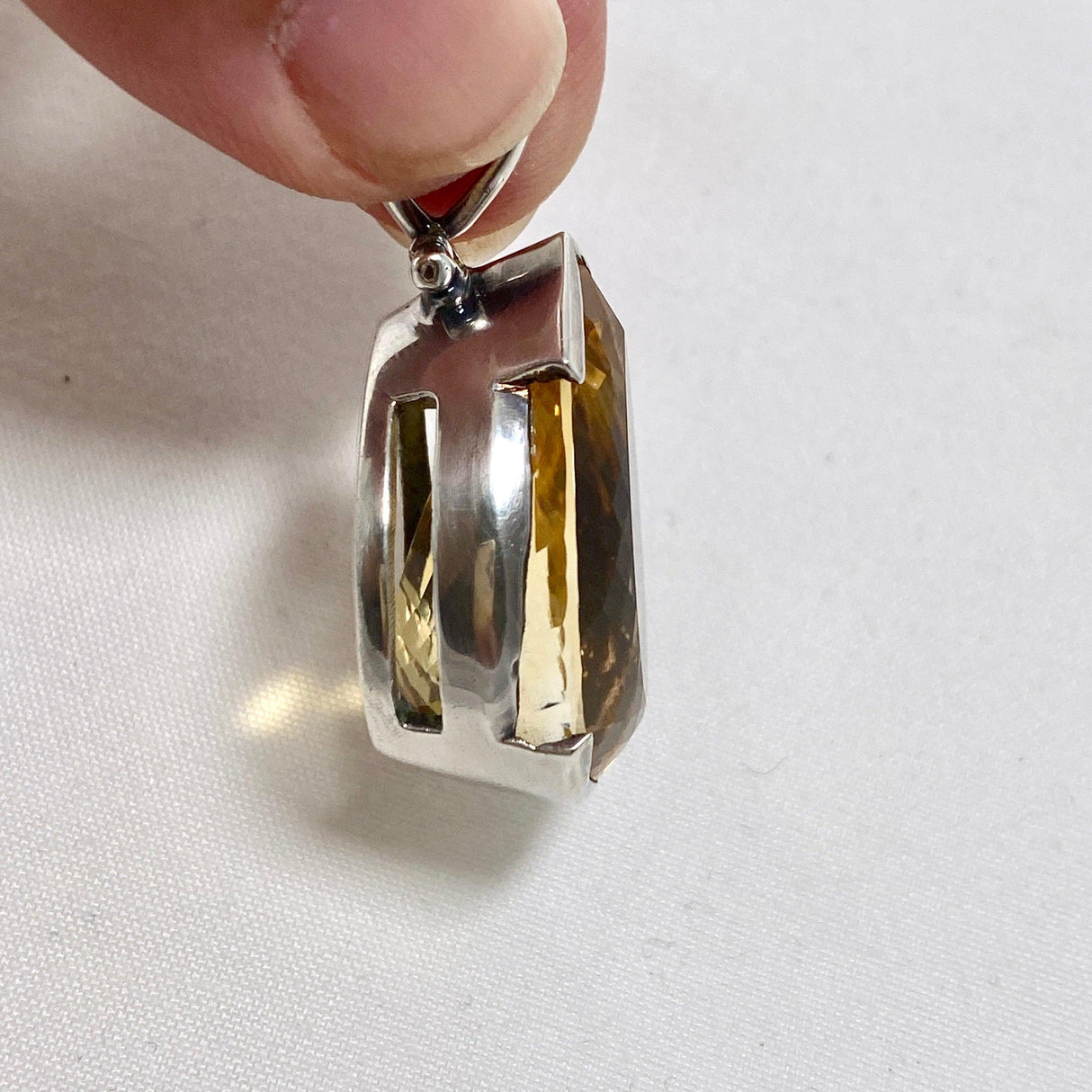 Citrine faceted teardrop pendant KPGJ3643 - Nature's Magick