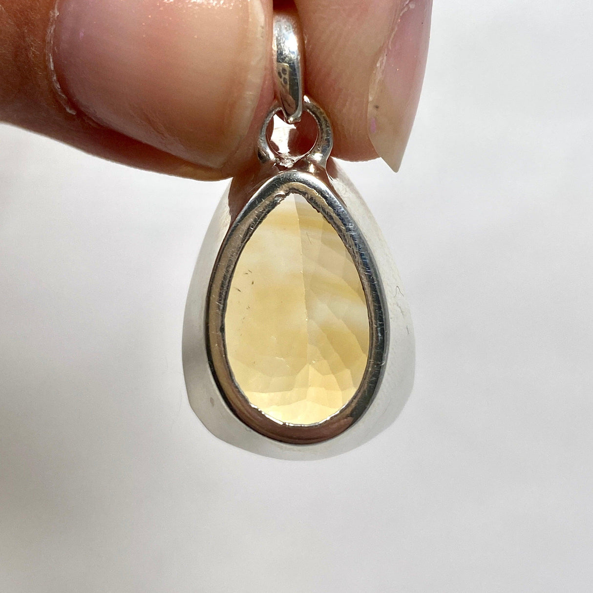 Citrine faceted teardrop pendant KPGJ3644 - Nature's Magick