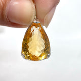 Citrine faceted teardrop pendant KPGJ3645 - Nature's Magick