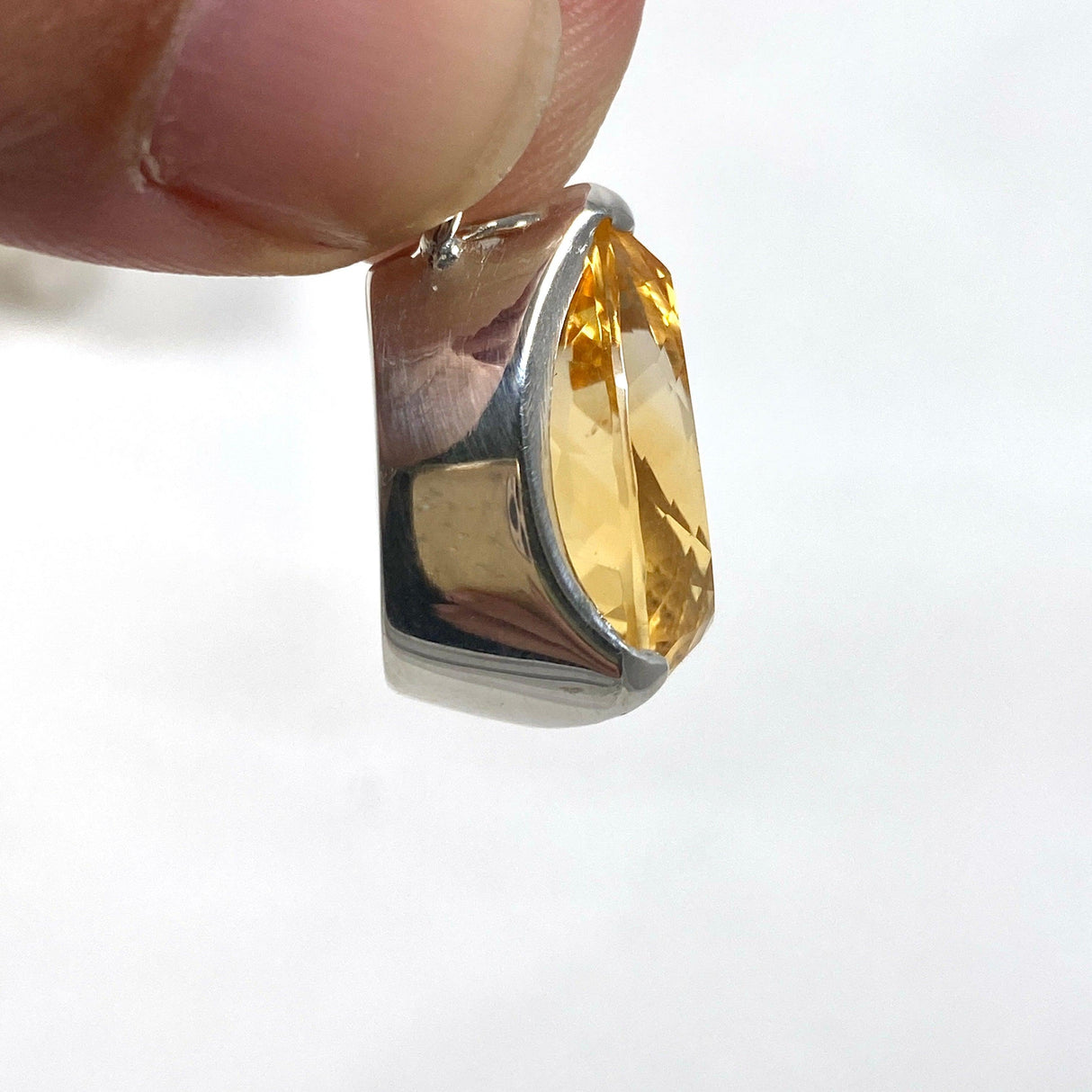 Citrine faceted teardrop pendant KPGJ3645 - Nature's Magick