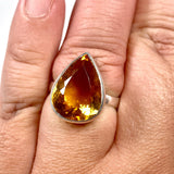 Citrine faceted teardrop ring s.10 KRGJ2838 - Nature's Magick