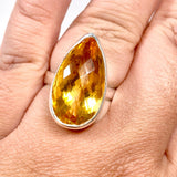 Citrine faceted teardrop ring s.11 KRGJ2839 - Nature's Magick