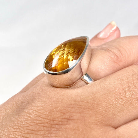 Citrine faceted teardrop ring s.11 KRGJ2839 - Nature's Magick