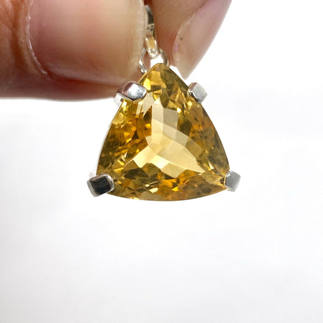 Citrine faceted triangular pendant KPGJ3647 - Nature's Magick