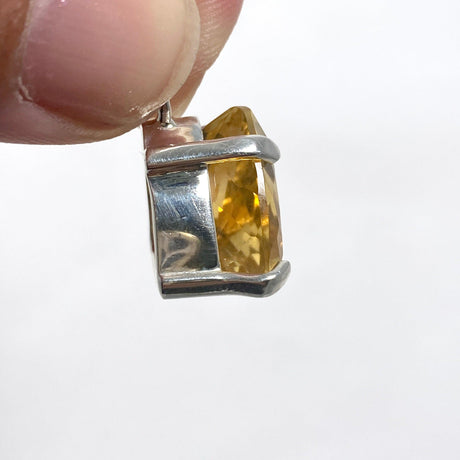 Citrine faceted triangular pendant KPGJ3647 - Nature's Magick