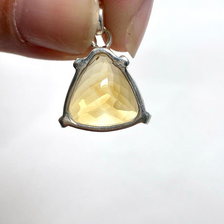 Citrine faceted triangular pendant KPGJ3647 - Nature's Magick