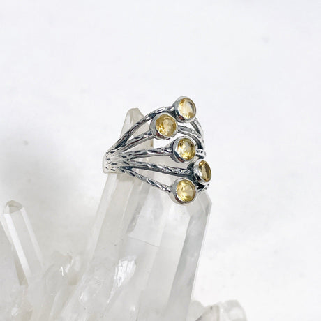 Citrine Multi-stone Faceted Gemstone Ring R3875 - Nature's Magick