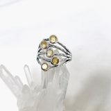 Citrine Multi-stone Faceted Gemstone Ring R3875 - Nature's Magick