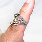 Citrine Multi-stone Faceted Gemstone Ring R3875 - Nature's Magick