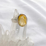 Citrine Oval Cabochon Ring Size 11 PRGJ611