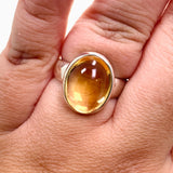 Citrine Oval Cabochon Ring Size 11 PRGJ611