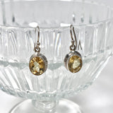 Citrine oval faceted earrings KEGJ716 - Nature's Magick