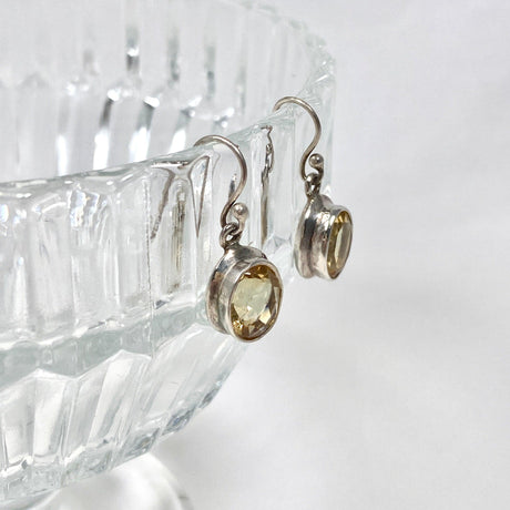 Citrine oval faceted earrings KEGJ716 - Nature's Magick