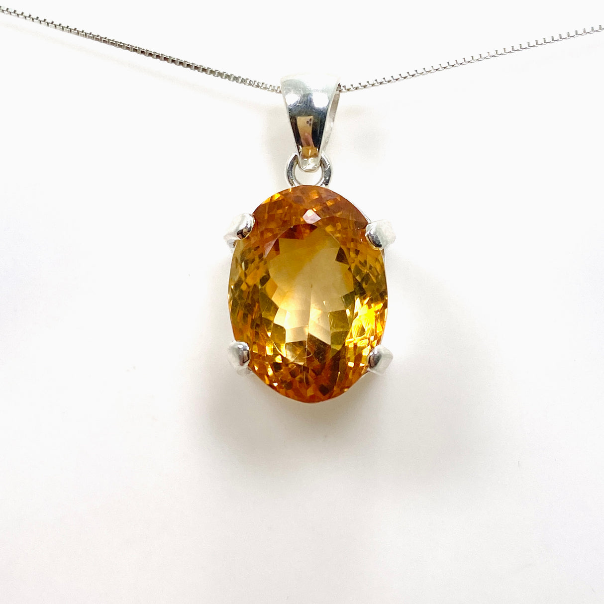 Citrine Oval Faceted Pendant KPGJ4784