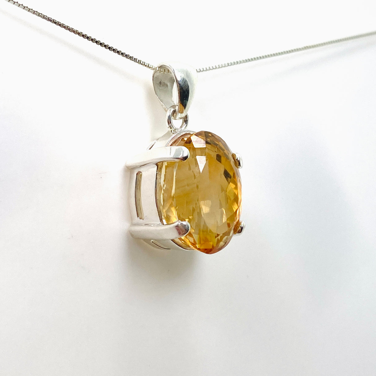 Citrine Oval Faceted Pendant KPGJ4784