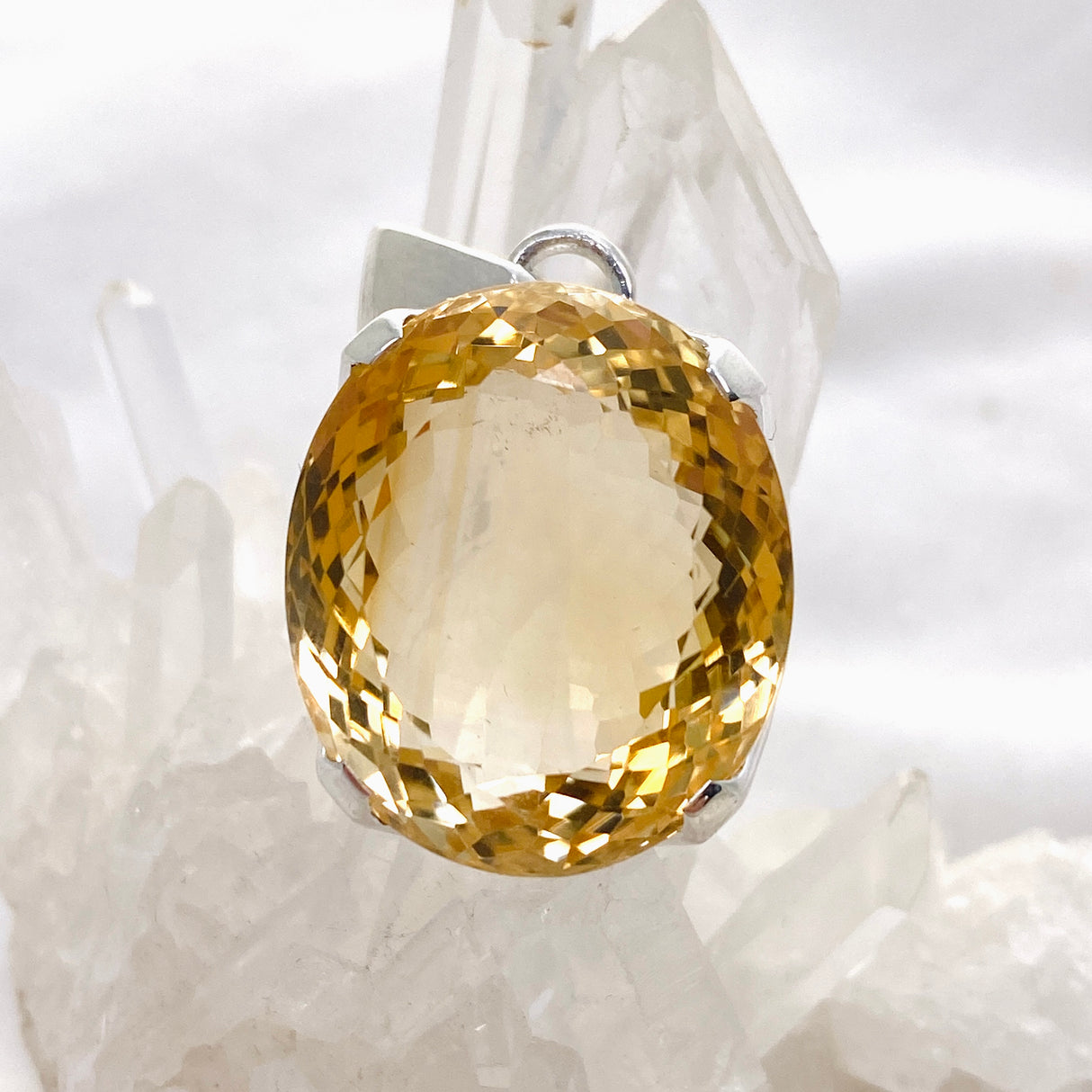 Citrine Oval Faceted Pendant KPGJ4785