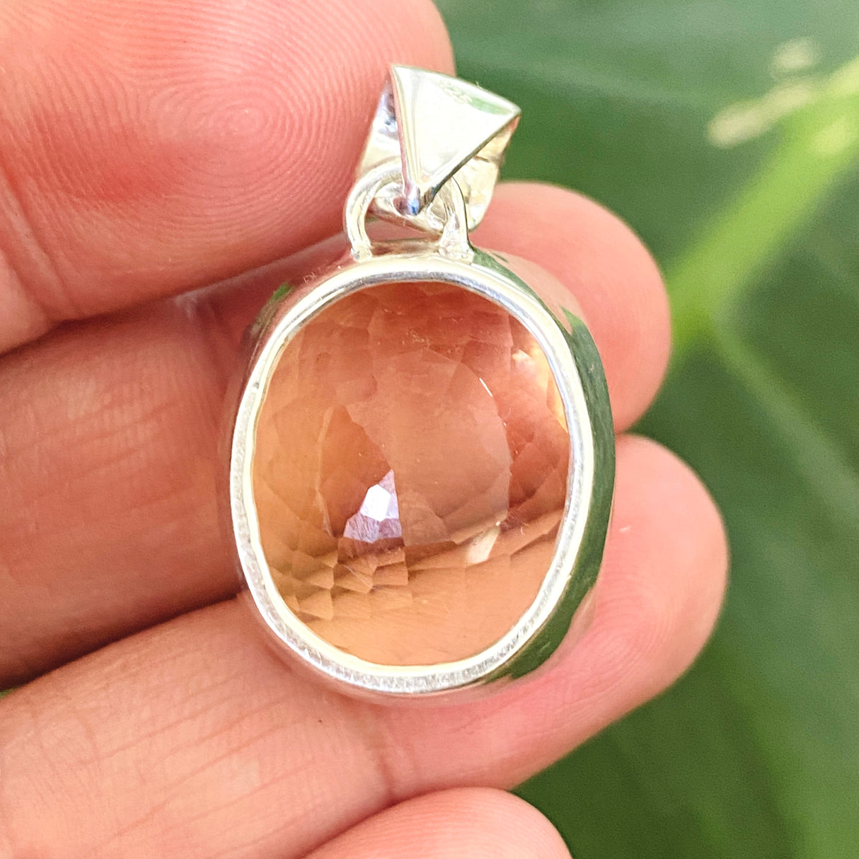 Citrine Oval Faceted Pendant KPGJ4785