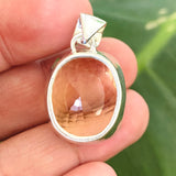 Citrine Oval Faceted Pendant KPGJ4785