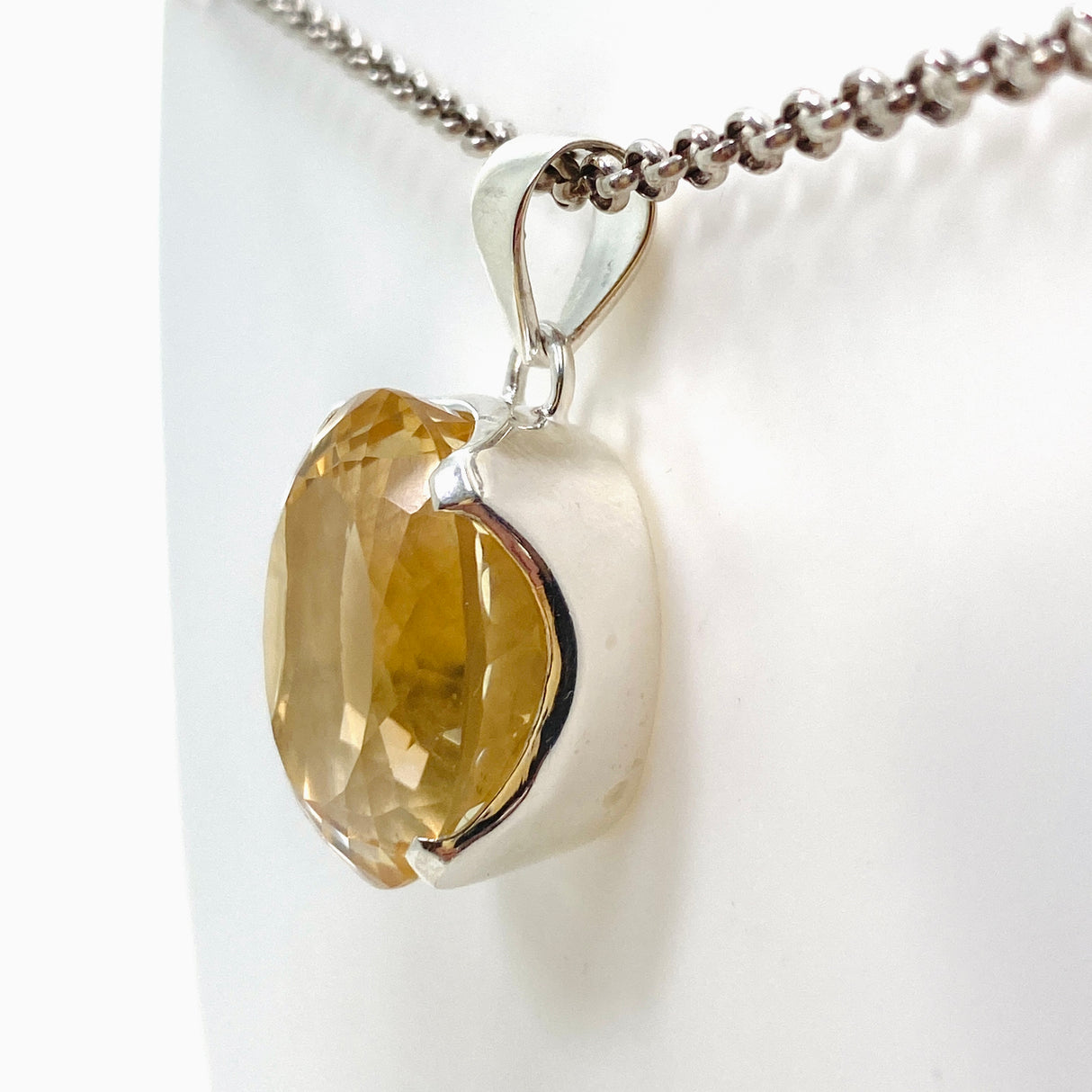 Citrine Oval Faceted Pendant KPGJ4785