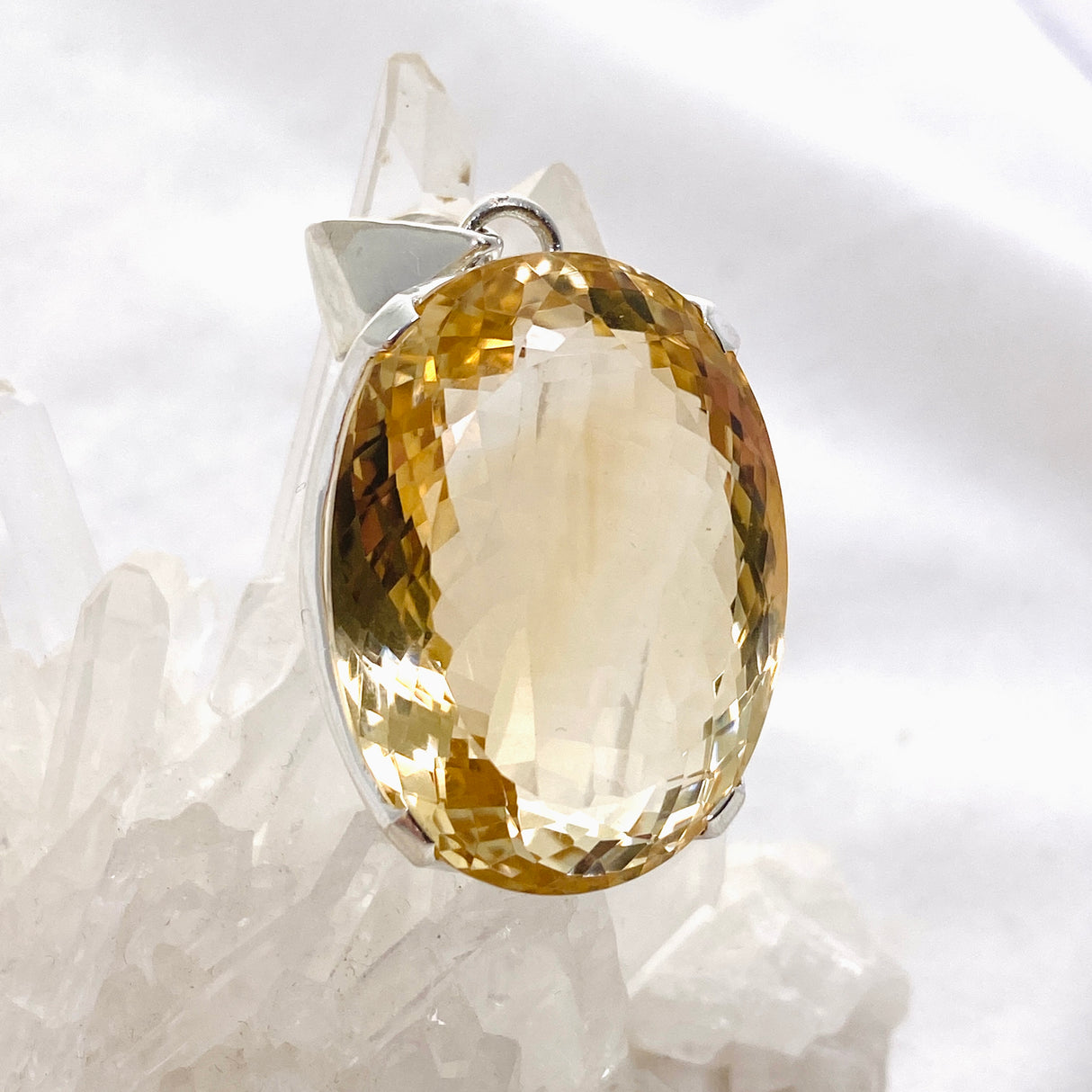 Citrine Oval Faceted Pendant KPGJ4787