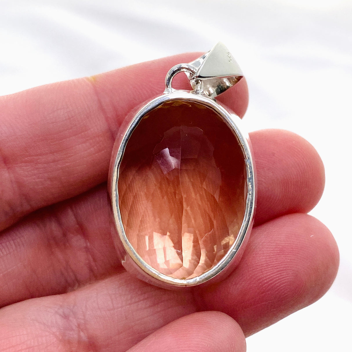 Citrine Oval Faceted Pendant KPGJ4787