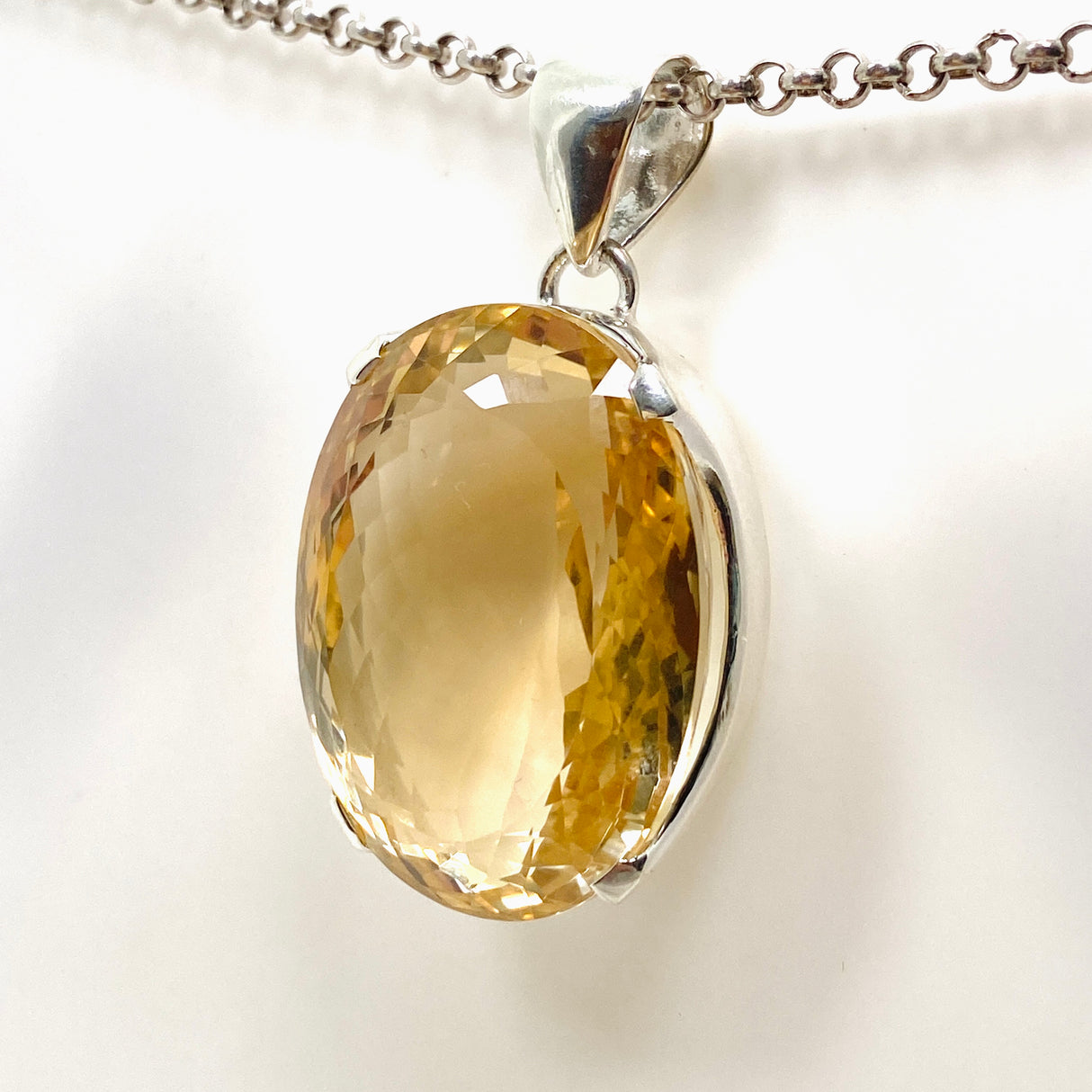 Citrine Oval Faceted Pendant KPGJ4787