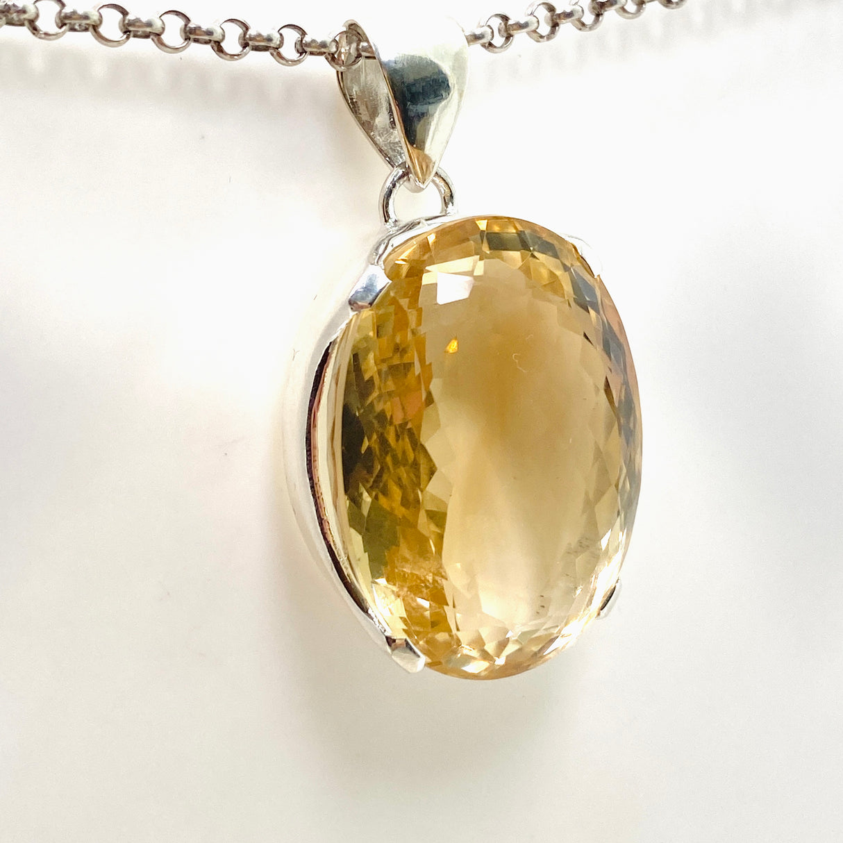 Citrine Oval Faceted Pendant KPGJ4787