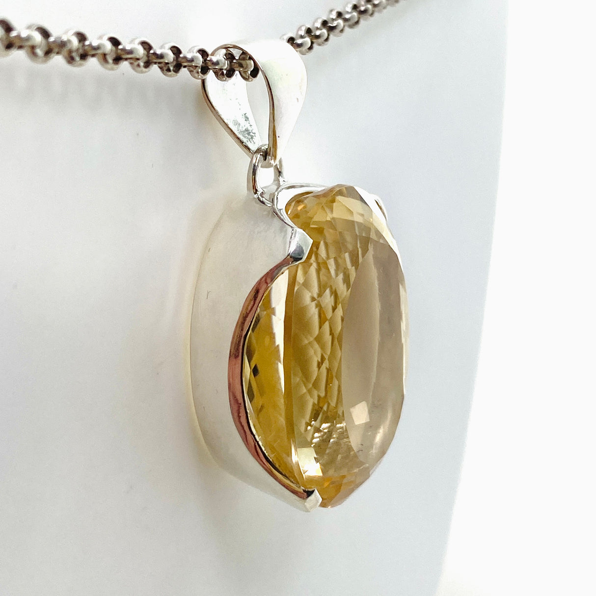 Citrine Oval Faceted Pendant KPGJ4787